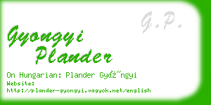 gyongyi plander business card